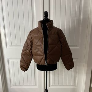 Chocolate puffer jacket
